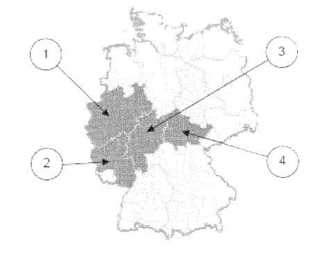 Abbildung zur Aufgabe 8. Welches Bundesland ist Hessen?