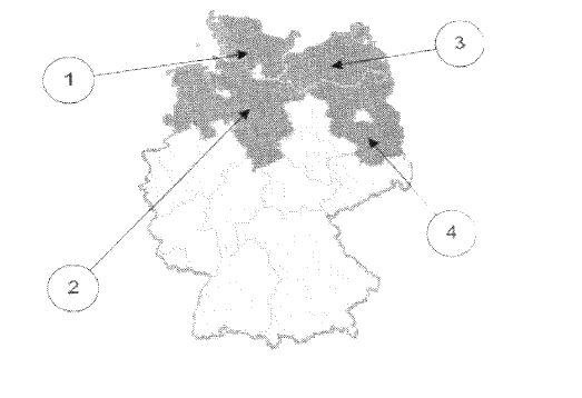 Abbildung zur Aufgabe 8. Welches Bundesland ist Schleswig-Holstein?